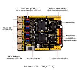 Keyestudio Shield con driver o controlador de motores de 4 canales L298P V1.0